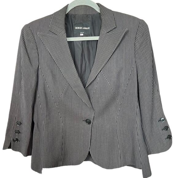 Giorgio Armani Borgo 21 Authentic Made in Italy Silk / Wool Blazer Jacket Sz 44